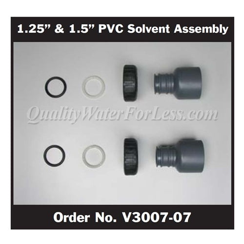 Clack Tube Adapter Kit, 1-1/4" x 1-1/2" PVC Solvent, V3007-07 | Parts & Accessories | qualitywaterforless.com