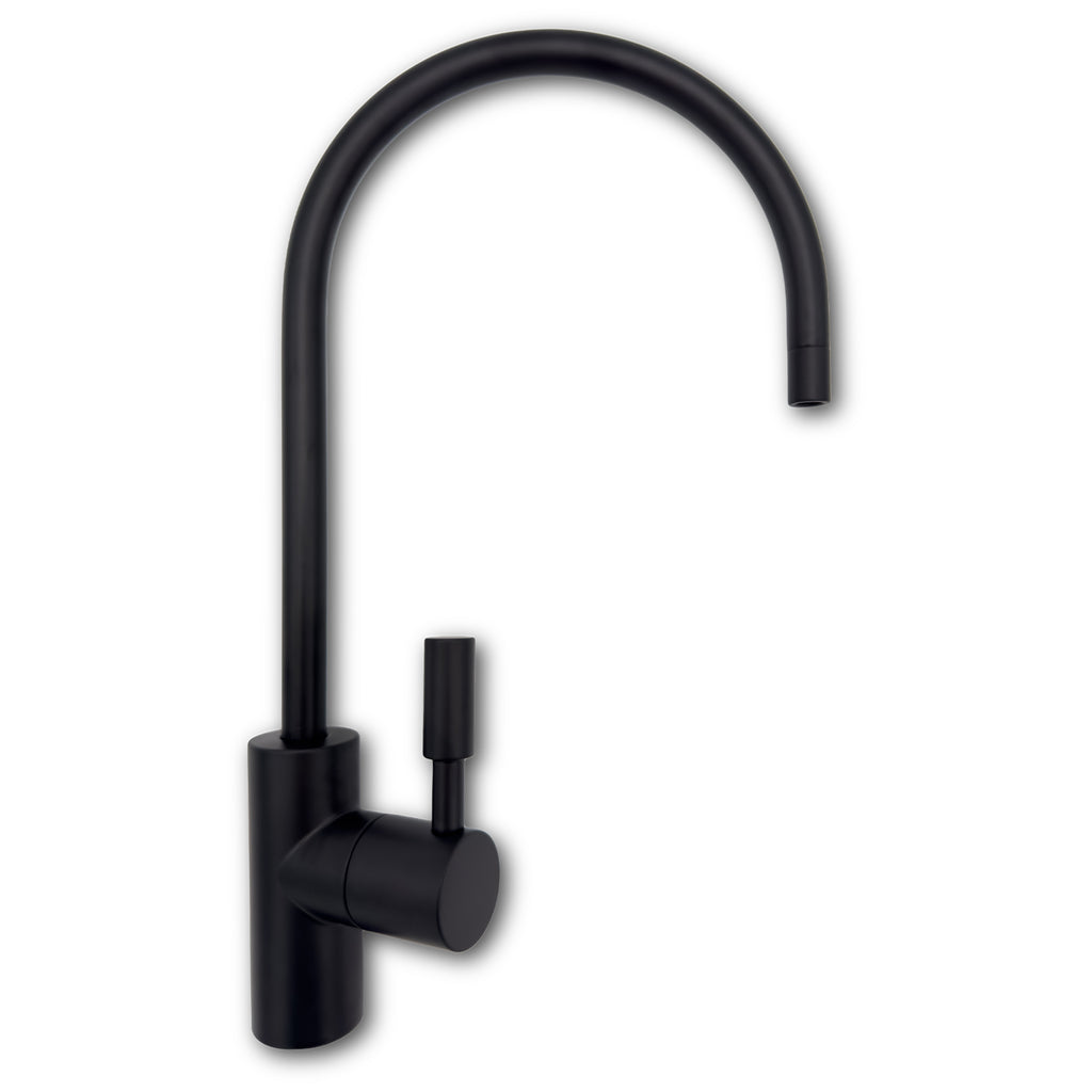 Hydronix EC25 Contemporary Ceramic Disc Faucet- Matte Black | Reverse Osmosis | qualitywaterforless.com