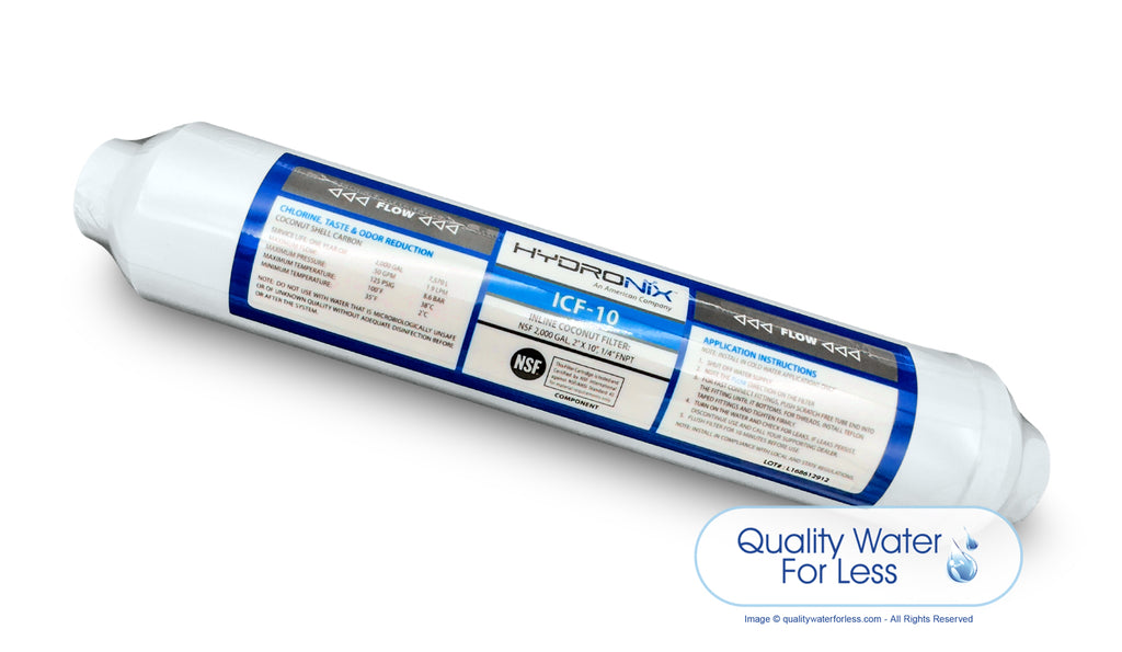 STANDARD FLOW Polishing Filter, 2.0" x 10" - 0.50gpm | Reverse Osmosis | qualitywaterforless.com