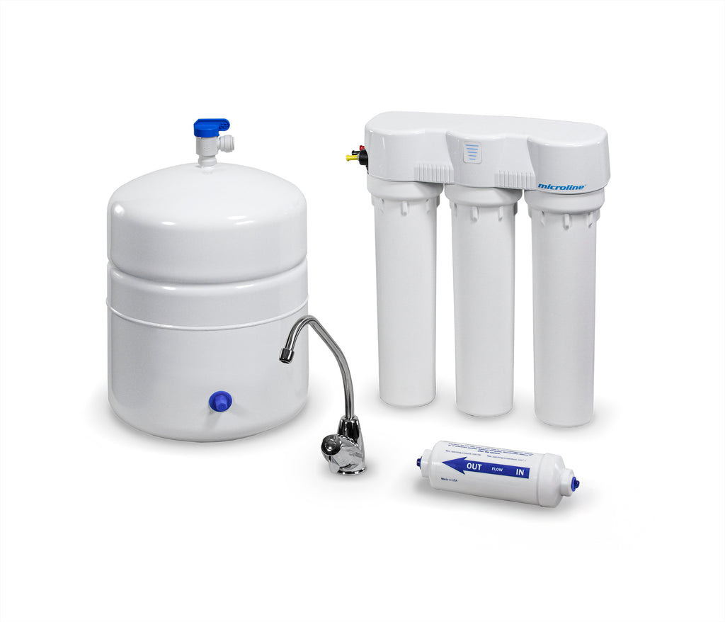Microline TFC-435 Reverse Osmosis System, 4-Stage (NSF-Rated) | Reverse Osmosis | qualitywaterforless.com