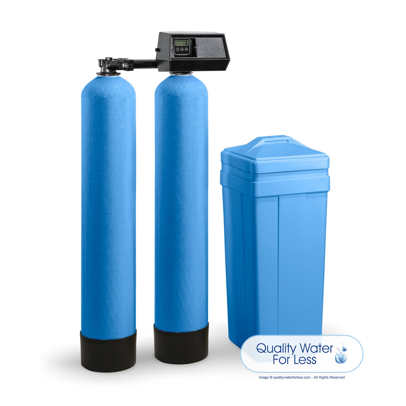 AFWFilters Water Softener Brine Tank - 18x33 Inch Round Black Replacement Tank With Safety Float