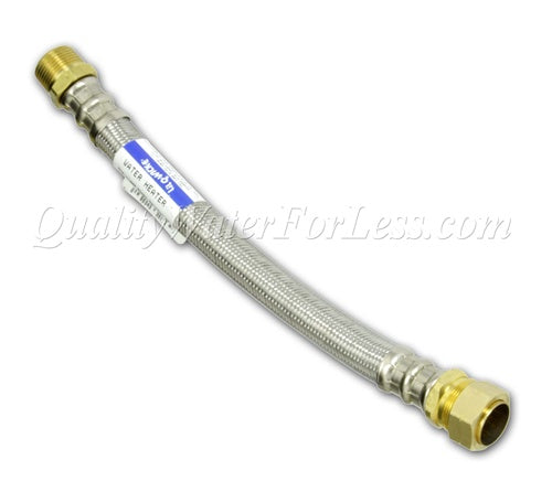 Lil Q-Wick-E Flexible Connector, 3/4" Male x 3/4" Comp x 12" Length - 98012 | Parts & Accessories | qualitywaterforless.com