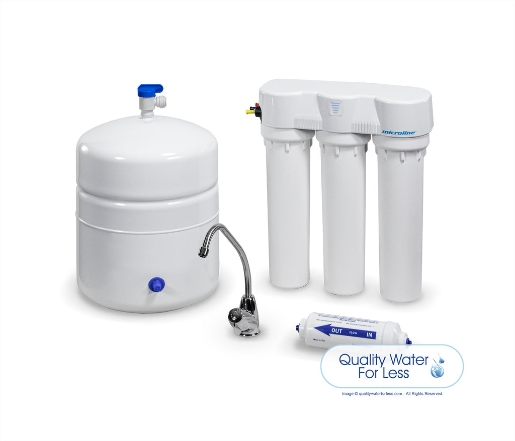 Microline TFC-435 Reverse Osmosis System, 4-Stage (NSF-Rated) | Reverse Osmosis | qualitywaterforless.com